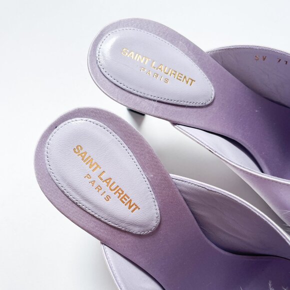 Saint Laurent Blanco 60 Sandal Mae Slip On Mule Poly Grey Size EU 40 US 10 NEW - Picture 11 of 16